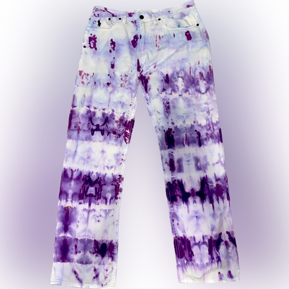 Custom Tie-Dye Polo Ralph Lauren Male Pants 32x30